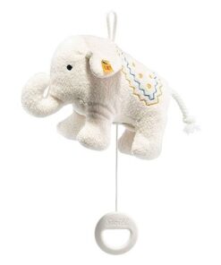 Steiff 242540 Elefäntle Spieluhr, Weiß, 15cm