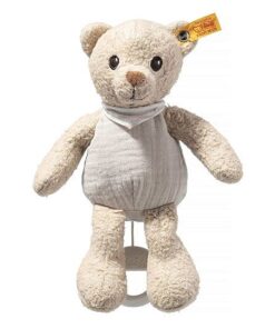 Steiff 242779 GOTS Noah Teddybär Spieluhr, BEIGE, 23cm