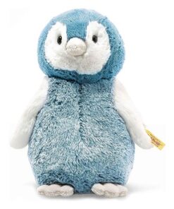 Steiff 63930 Original Plüschtier Pinguin Soft Cuddly Friends Paule, Kuscheltier ca. 22 cm, blau, weiß