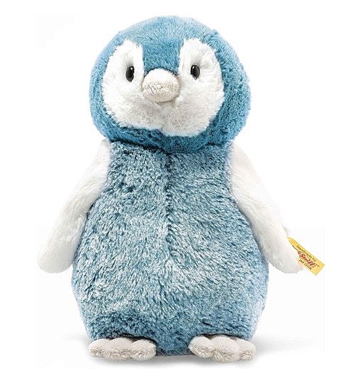 Steiff 63930 Original Plüschtier Pinguin Soft Cuddly Friends Paule, Kuscheltier ca. 22 cm, blau, weiß