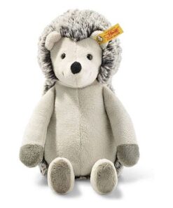 Steiff Hedgy Igel, Original Plüschtier 30 cm, Soft Cuddly Friends, beige grau meliert 069086