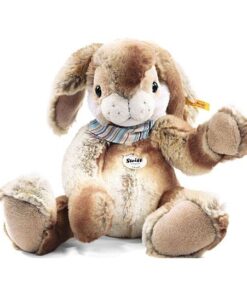Steiff Hoppi Schlenkerhase - 35 cm - Kuscheltier für Kinder - weich & waschbar - beige braun 122620