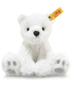 Steiff Kuscheltier Eisbär Lasse, Süßes Stofftier, Jungen, Mädchen & Babys ab 0 Monaten, Soft Cuddly Friends, Plüschtier 18 cm klein, 062629