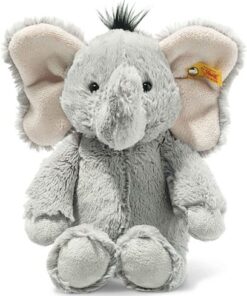 Steiff Kuscheltier Elefant Ella, Soft Cuddly Friends, Plüschtier 30 cm, Grau, 064982