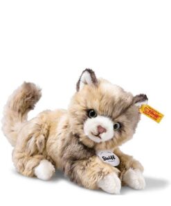 Steiff Kuscheltier Katze Lucy, Süßes Stofftier mit Namen, Jungen, Mädchen & Babys ab 0 Monaten, Plüschtier, 18 cm klein, 099663