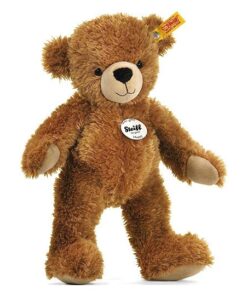 Steiff Kuscheltier Teddybär Happy, Süßes Stofftier mit Namen, Jungen, Mädchen & Babys ab 0 Monaten, Kuschelbär braun, 40 cm klein, 012617