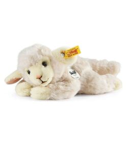Steiff Linda Lamm - 22 cm - Plüschschaf liegend - Kuscheltier für Kinder - weich & waschbar - weiß (280030)