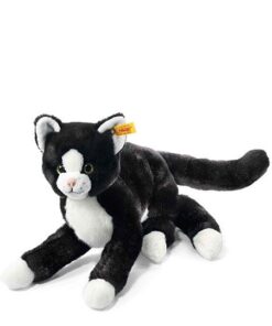 Steiff Mimmi Schlenker Katze - 30 cm schwarz weiß 099366