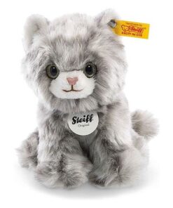 Steiff Minka Kätzchen - 17 cm - weich & waschbar - grau gestromelt 084010