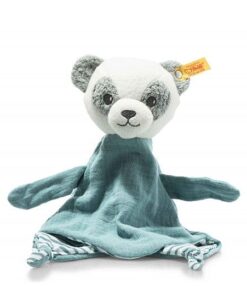 Steiff Schmusetuch GOTS Panda Paco, blau, 26 cm, 242366