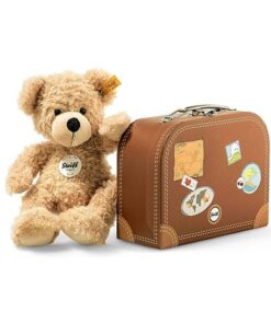 Steiff Teddybär Fynn im Koffer - 28 cm - Teddy Kuscheltier für Kinder - beweglich & waschbar - beige 111471