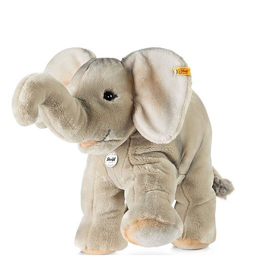 Steiff Trampili Elefant - 45 cm - Kuscheltier für Kinder - Plüschelefant - weich & waschbar - grau - 064043
