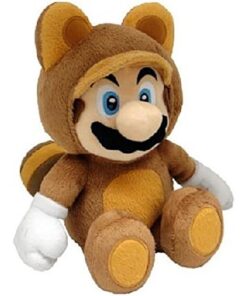 Super Mario Plüsch Figur Tanooki Mario 21 cm Offizielles Kuscheltier