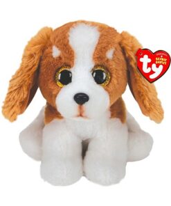 TY Beanie Babies Hund Barker Basset braun, weiß 15 cm 40131
