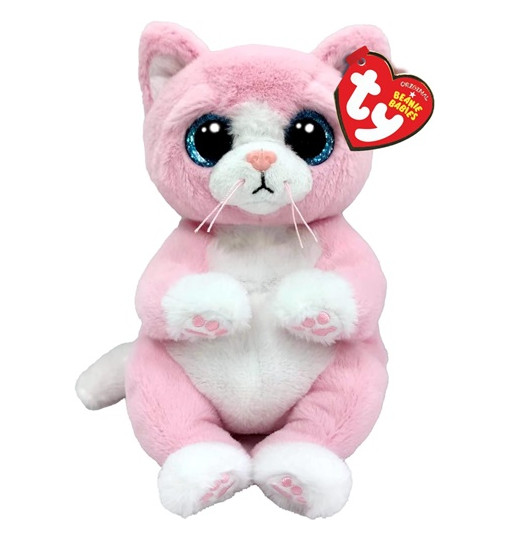 TY Beanie Babies Katze Lillibelle rosa,weiß 15 cm ‎41283