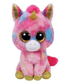 TY Beanie Boos Einhorn Fantasia mit Glitzeraugen mehrfarbig 24 cm 37041