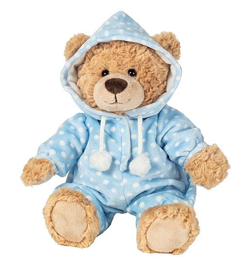 Teddy Hermann 91387 Teddy-Bär Schlafanzugbär blau 30 cm