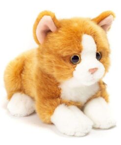 Teddy Hermann 91832 Katze liegend rot 20 cm
