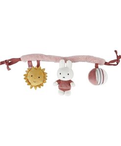 Tiamo Kinderwagenkette Miffy Hase Spielzeug für Babyschale Fluffy pink