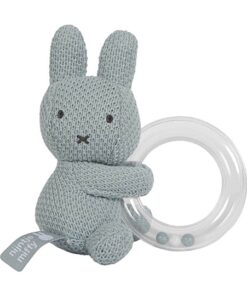 Tiamo Miffy Hase Strick Rassel Greifling stonegreen