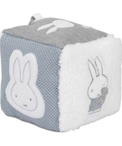Tiamo NIJN656 Miffy Hase Strick Activity Fühlwürfel mit Rassel blau