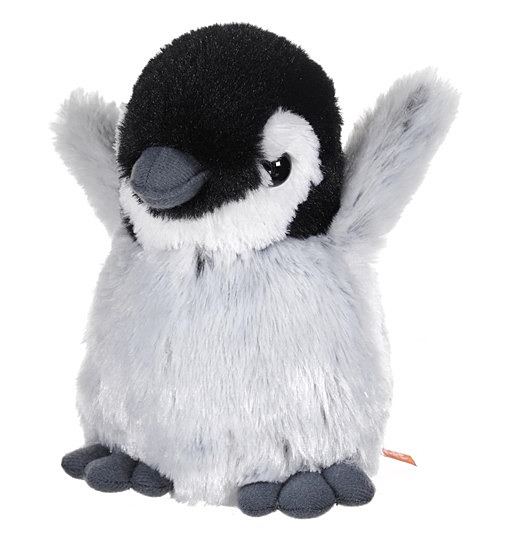 Wild Republic 10844 - Plüsch-Pinguin, grau,weiß 18 cm