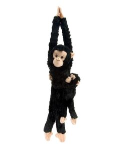 Wild Republic 14482 Republic 15265 - Plüschtier - Hanging Monkey - Schimpanse, Mama mit Baby, 51 cm
