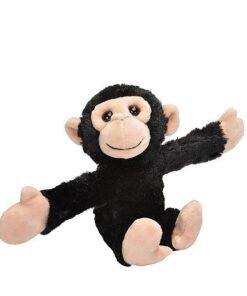 Wild Republic 18091 Republic Huggers Schnapparmband Kuscheltier, Plüschtier, Schimpanse 20 cm