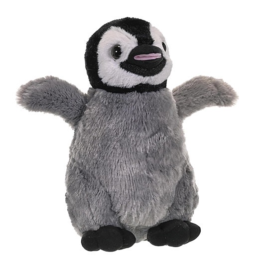 Wild Republic 22477 Cuddlekins, Verspielter Pinguin, grau,weiß 30 cm