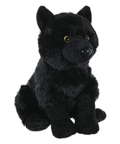 Wild Republic Cuddlekins Schwarzer Wolf, Stofftier, 30 cm