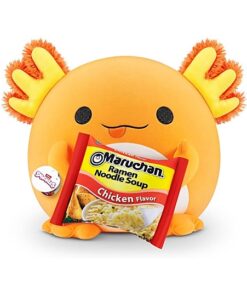 Zuru Snackles Kuscheltier Albie der Axolotl mit Maruchan Nudeln 35 cm