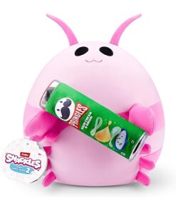 Zuru Snackles Kuscheltier Lilie die pinke Shrimps mit Pringles Sour Cream & Onion 40 cm