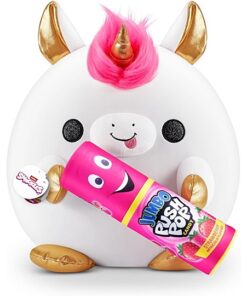 Zuru Snackles Kuscheltier Richard das Einhorn mit Jumbo Push Pop 35 cm