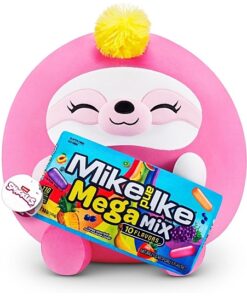 Zuru Snackles Kuscheltier Susie das Faultier mit Mike and Ike Fruchtgummis 35 cm