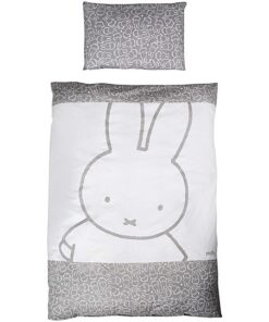 roba Miffy Kinderbettwäsche 100 x 135 cm aus Baumwolle Wendebettwäsche 2 teilig